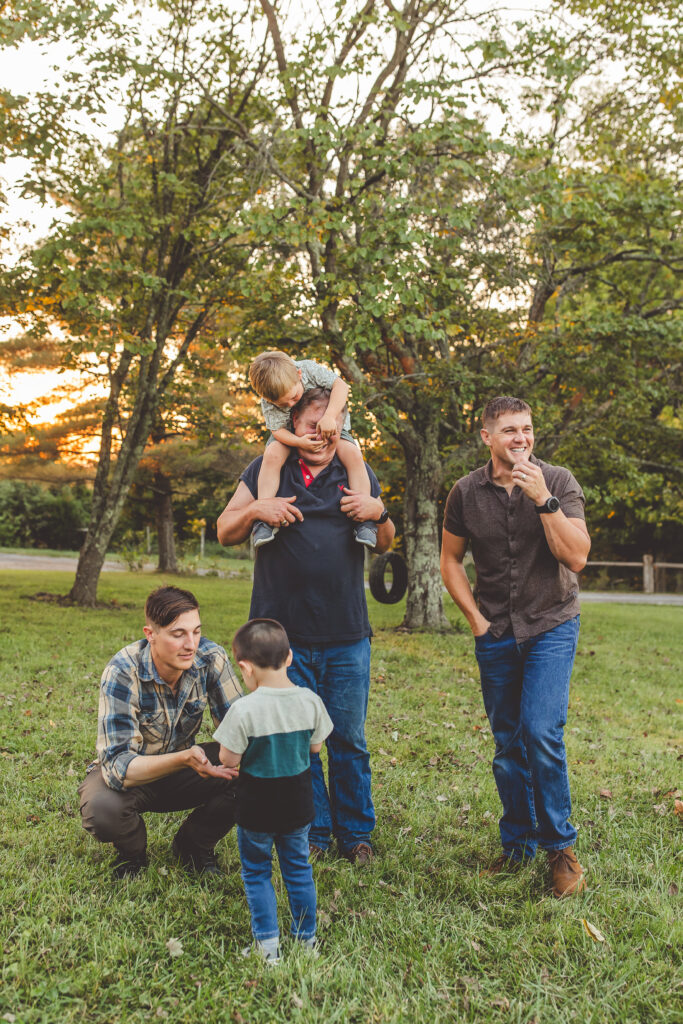 Grandparents with grandchildren during extended family session in Elizabethtown, KY